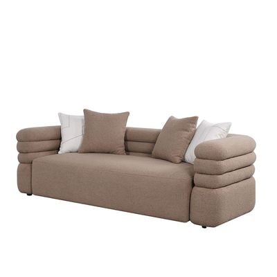 Pentos 3 Seater Fabric Sofa - Brown