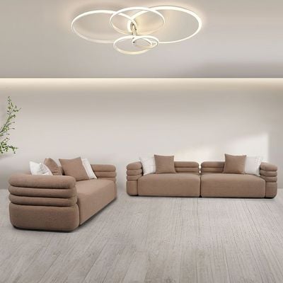 Pentos 4 Seater Fabric Sofa - Brown