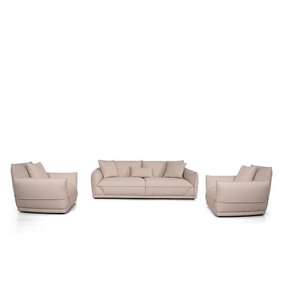 Baela 3+1+1 Seater Fabric Sofa Set- Beige