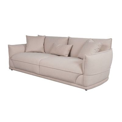 Baela 3+1+1 Seater Fabric Sofa Set- Beige