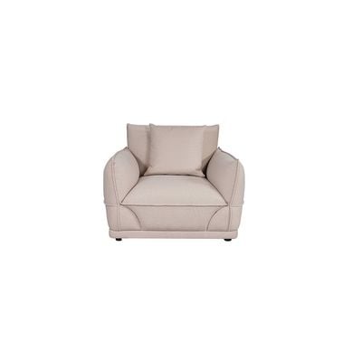 Baela 1-Seater Fabric Sofa - Beige - With 2-Year Warranty