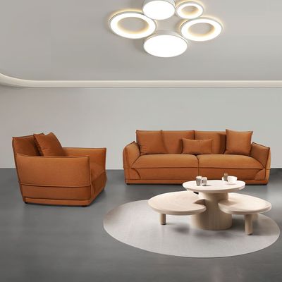 Baela 3+1 Seater Fabric Sofa Set- Dark Brown