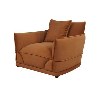 Baela 1-Seater Fabric Sofa - Dark Brown - With 2-Year Warranty