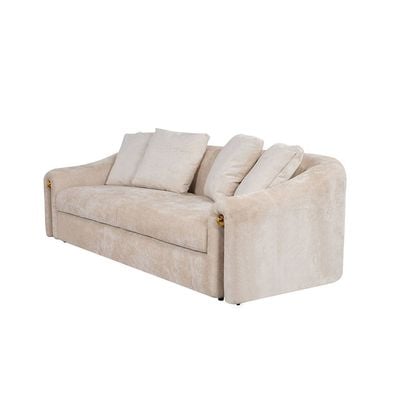 Belosie 4+3 Seater Fabric Sofa Set - Beige