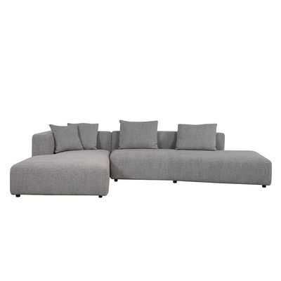 Smith Left Corner Fabric Sofa W/ 1 Table - Grey