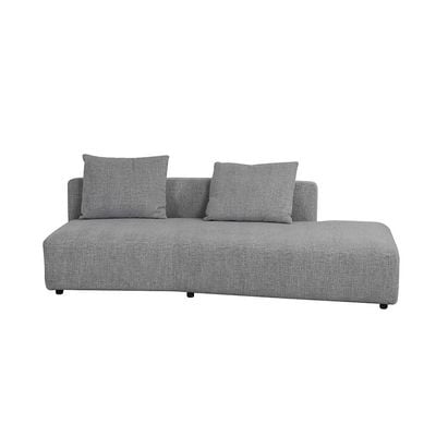 Smith Left Corner Fabric Sofa W/ 1 Table - Grey