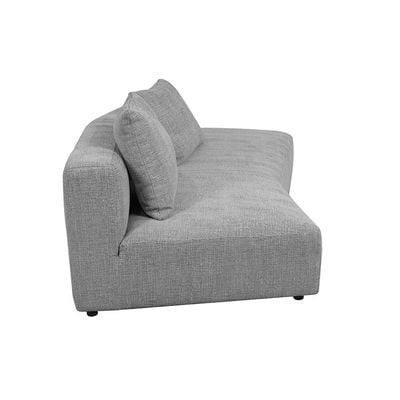 Smith Left Corner Fabric Sofa W/ 1 Table - Grey