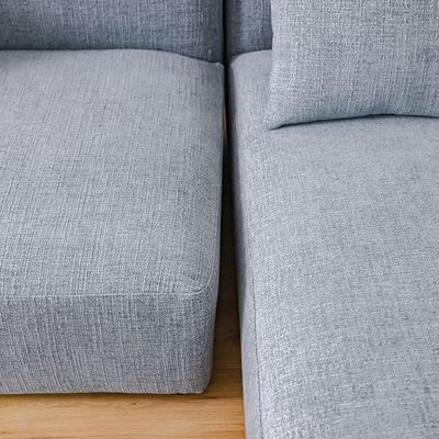 Smith 5-Seater Right Corner Fabric Sofa with Table - Grey - With 2-Year Warranty