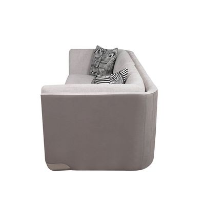 Rikkon 4+3 Seater Fabric Sofa Set- Grey