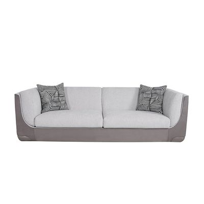 Rikkon 4+3 Seater Fabric Sofa Set- Grey