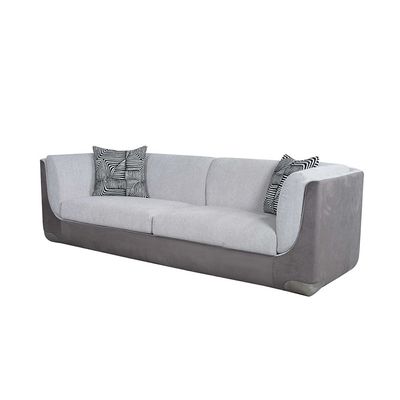 Rikkon 4+3 Seater Fabric Sofa Set- Grey