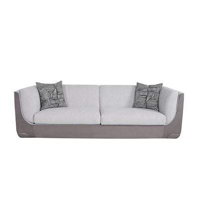 Rikkon 4 Seater Fabric Sofa - Grey