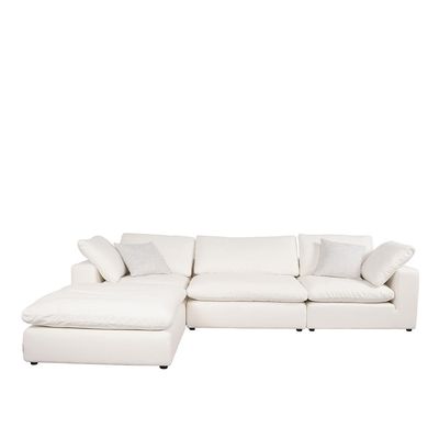 Weyline Reversible Fabric Corner Sofa - White