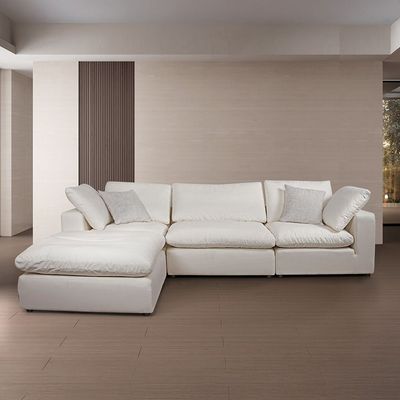 Weyline Reversible Fabric Corner Sofa - White