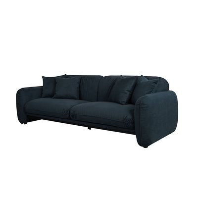 Edilbert 3+2 Seater Fabric Sofa Set- Teal Blue