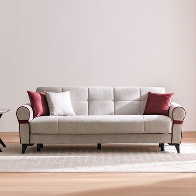 Dalin 3 Seater Fabric Sofa - Beige