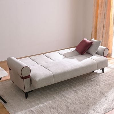 Dalin 3 Seater Fabric Sofa - Beige