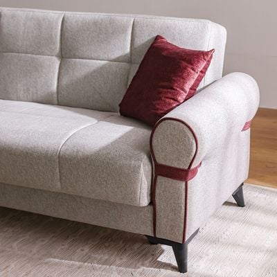 Dalin 3 Seater Fabric Sofa - Beige