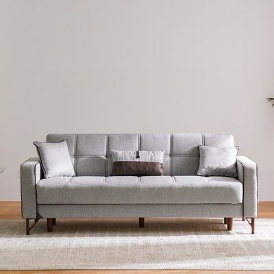 Havin 3-Seater Fabric Sofa - Light Grey - With 2-Year Warranty