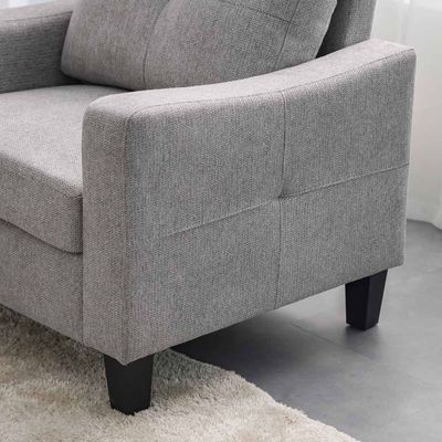 Supreme 3+2+1 Seater Fabric Sofa Set - Grey