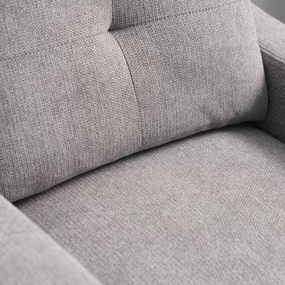 Supreme 1-Seater Fabric Sofa - Grey - With 2-Year Warranty