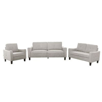 Supreme 3+2+1 Seater Fabric Sofa Set - Cream