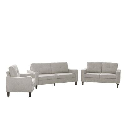 Supreme 3+2+1 Seater Fabric Sofa Set - Cream