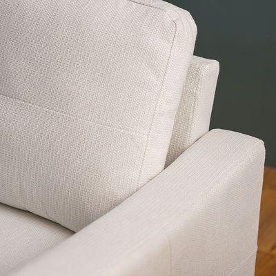 Supreme 3-Seater Fabric Sofa - Cream - With 2-Year Warranty