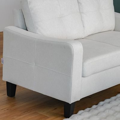 Supreme 2-Seater Fabric Sofa - Cream - With 2-Year Warranty