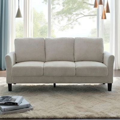 Gamorah 3-Seater Fabric Sofa - Beige - With 2-Year Warranty