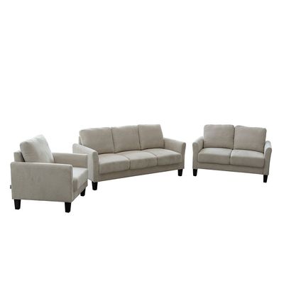 Gamorah 3-Seater Fabric Sofa - Beige - With 2-Year Warranty