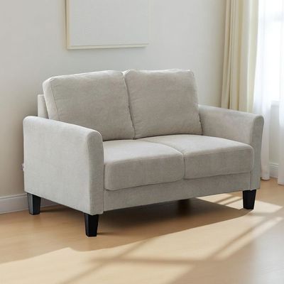 Gamorah 2-Seater Fabric Sofa - Beige - With 2-Year Warranty