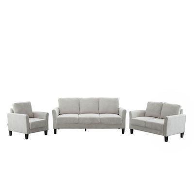 Gamorah 3+2+1 Seater Fabric Sofa Set - Cream