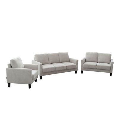 Gamorah 3+2+1 Seater Fabric Sofa Set - Cream