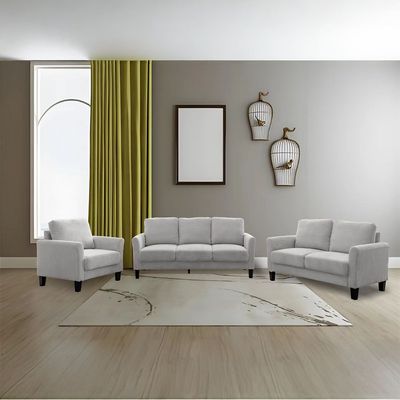 Gamorah 3+2+1 Seater Fabric Sofa Set - Cream