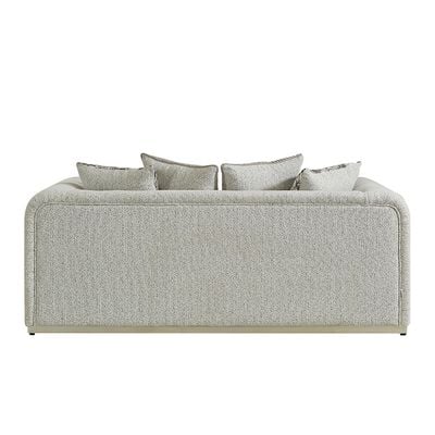 Moldova 2 Seater Fabric Sofa - Grey/Champagne Silver