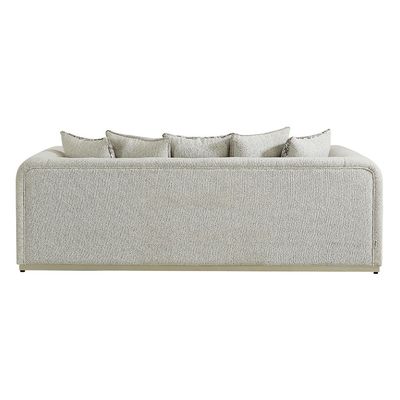 Moldova 3 Seater Fabric Sofa - Grey/Champagne Silver