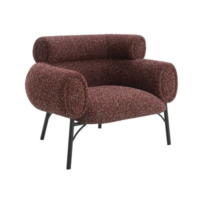 Twill Fabric Arm Chair - Red