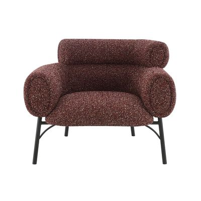 Twill Fabric Arm Chair - Red