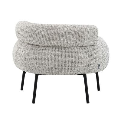 Twill Fabric Arm Chair - Light Grey