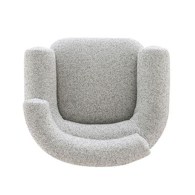Twill Fabric Arm Chair - Light Grey