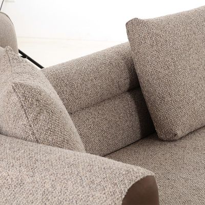 Raylee Sectional Corner Fabric Sofa-Brown