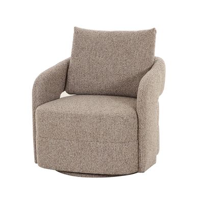 Raylee Fabric Arm Chair-Brown