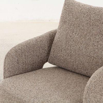 Raylee Fabric Arm Chair-Brown