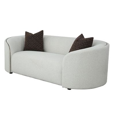 Chielo 2 Seater Fabric Sofa - Grey/Dark Brown