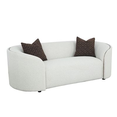 Chielo 2 Seater Fabric Sofa - Grey/Dark Brown