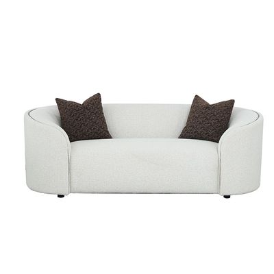 Chielo 2 Seater Fabric Sofa - Grey/Dark Brown