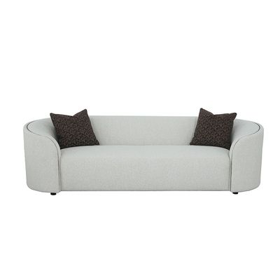 Chielo 3  Seater Fabric Sofa - Grey/Dark Brown