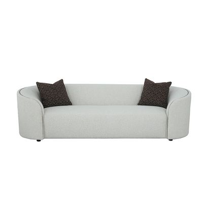 Chielo 3  Seater Fabric Sofa - Grey/Dark Brown