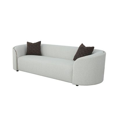Chielo 3  Seater Fabric Sofa - Grey/Dark Brown